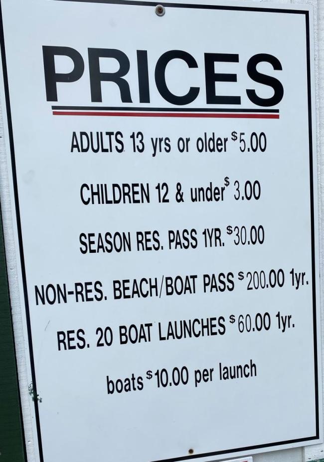 Milton Town Beach Prices